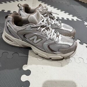 New Balance Gray and White Athletic Shoes